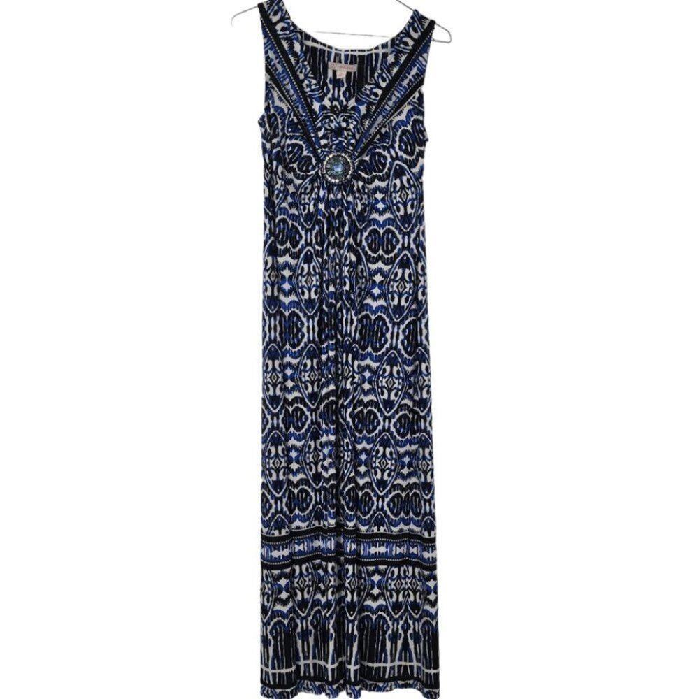 CB ESTABLISHED 1962 Blue Maxi Dress Petite Womens Petite Size 8P Summer Spring